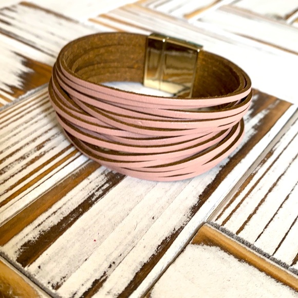 Jewelry - Blush Cuff Bracelet (vegan leather) - NWT